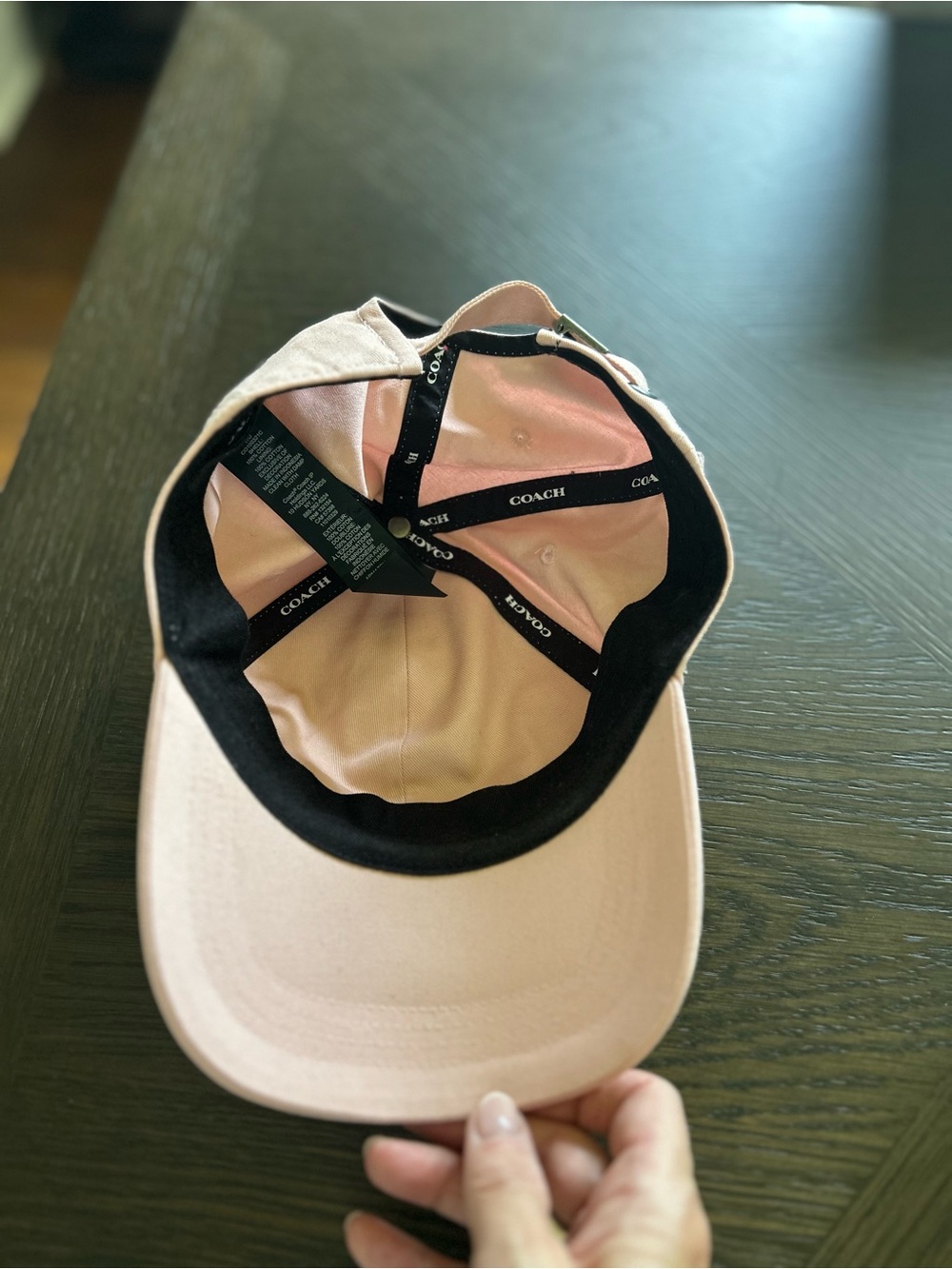 Coach Pink Embroidered Logo Baseball Cap - Picture 3 of 8